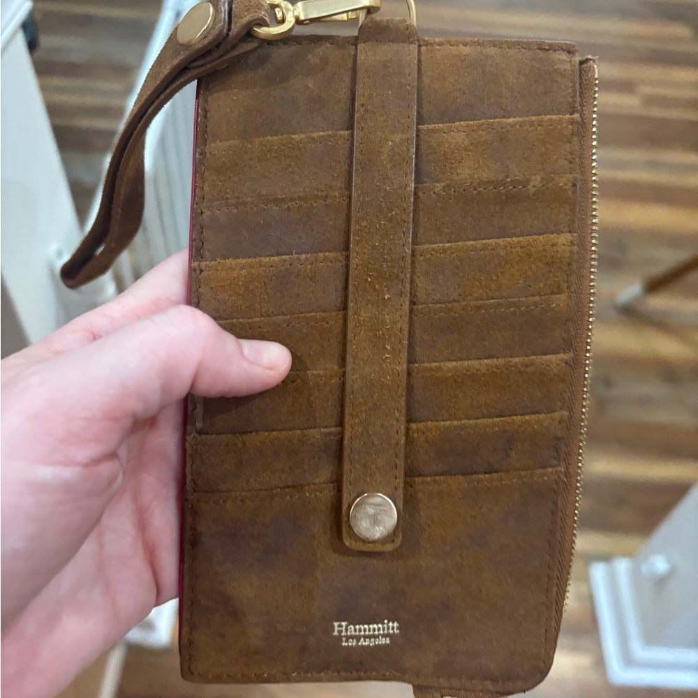 Hammitt Brown Suede Men's Wristlet Wallet